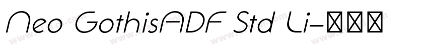 Neo GothisADF Std Li字体转换